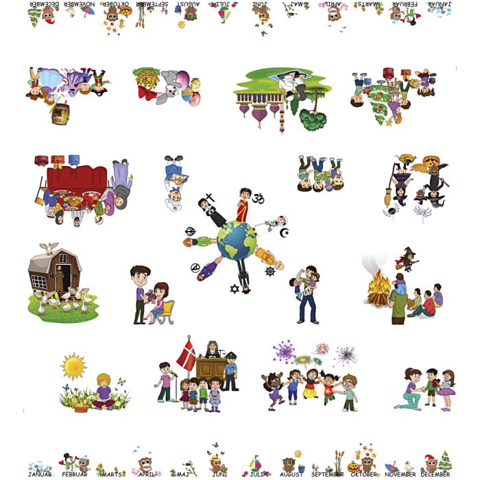 Samtalsduk märkesdagar, B: 140 cm, 2.50 m/ 1 st.