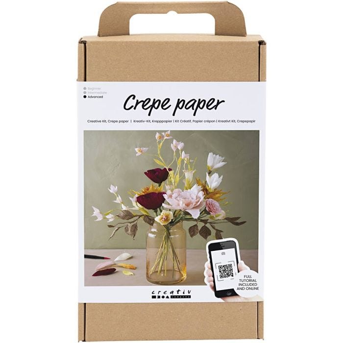 DIY Kit Kräppapper, Bukett, Stretchbarhet: 180%, 1 förp.