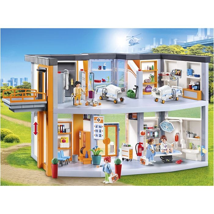 Playmobil Sjukhus, Sjukhus, stl. 70x31x34 cm, 1 set