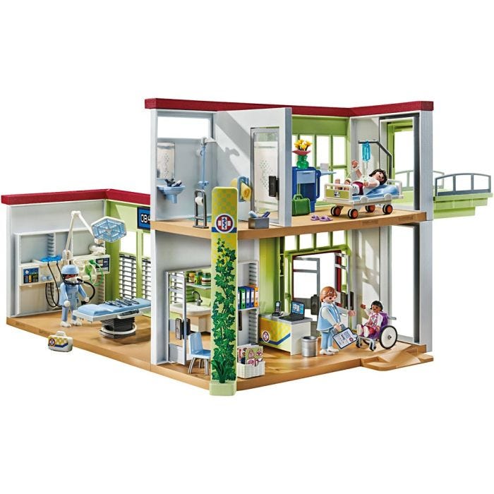Playmobil modernt sjukhus, stl. 70x31x34 cm, 1 förp.