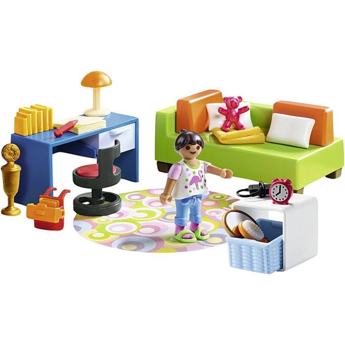 Playmobil dockskåpsmöbler , Tonårsrum, 43 delar/ 1 förp.