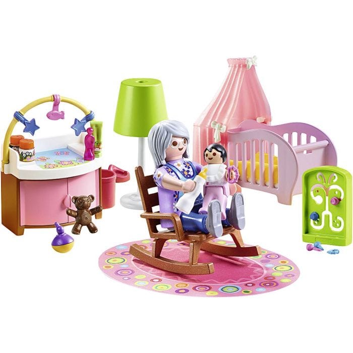 Playmobil dockskåpsmöbler, Barnkammare, 43 delar/ 1 förp.