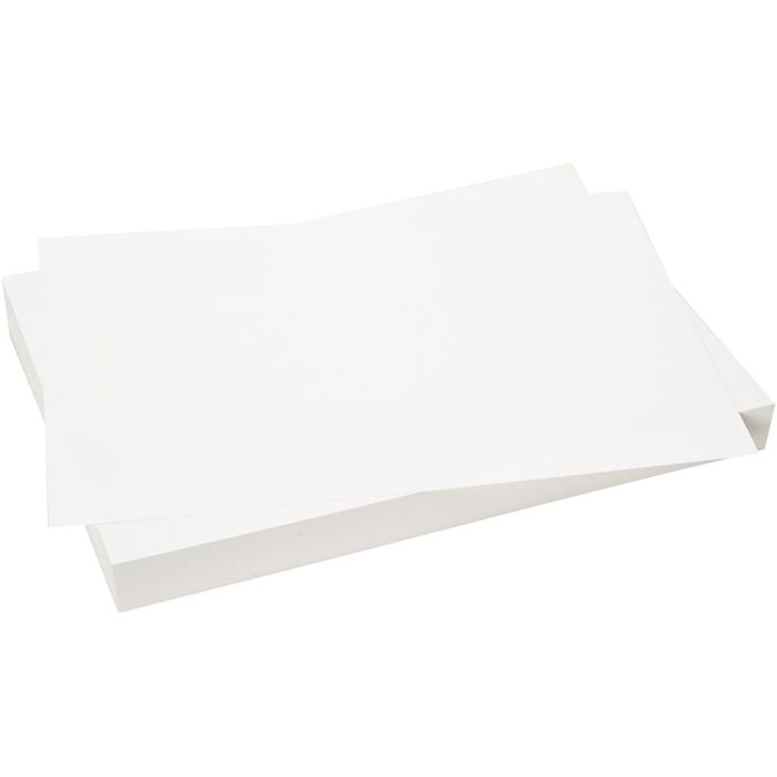 Färgad Kartong, A4, ark 210x297 mm, 180 g, vit, 2x100 ark/ 1 förp.