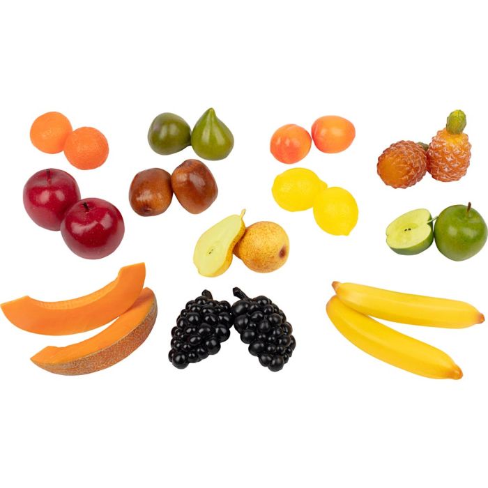 Plastfrukt, stl. 5,5-24 cm, 24 st./ 1 förp.