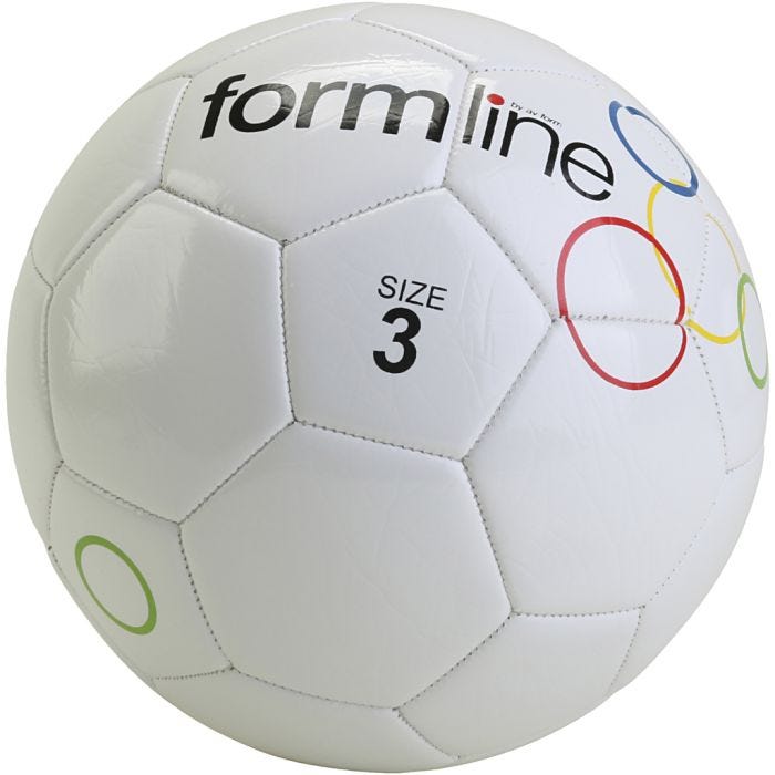 Skolgårdsfotboll, nr. 3, vit, 1 st.