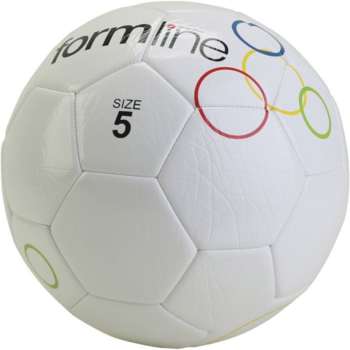 Skolgårdsfotboll, nr. 5, vit, 10 st./ 1 förp.
