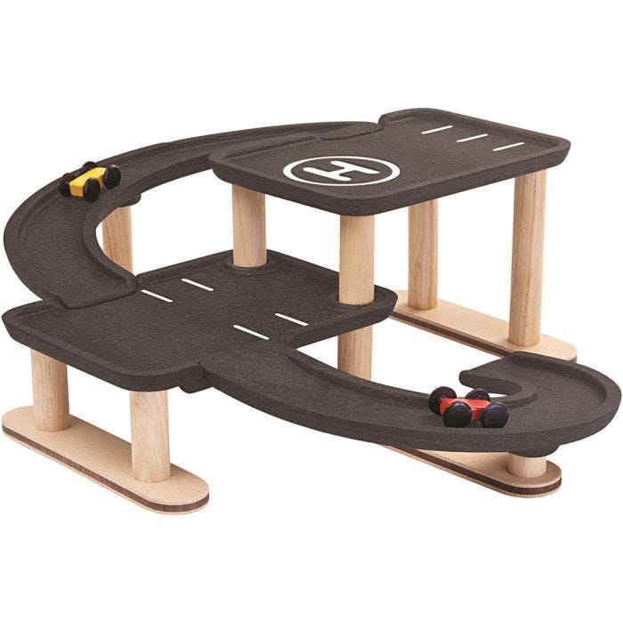 PLAN TOYS Garageanläggning, stl. 51x43x17 cm, 1 st.