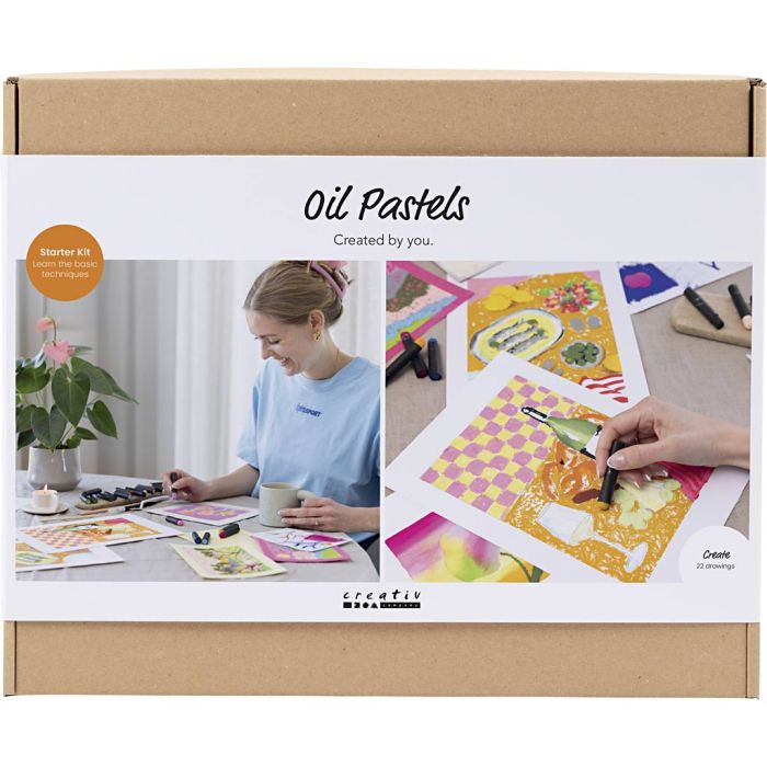 Start DIY Kit Oljepastell, mixade färger, 1 förp.