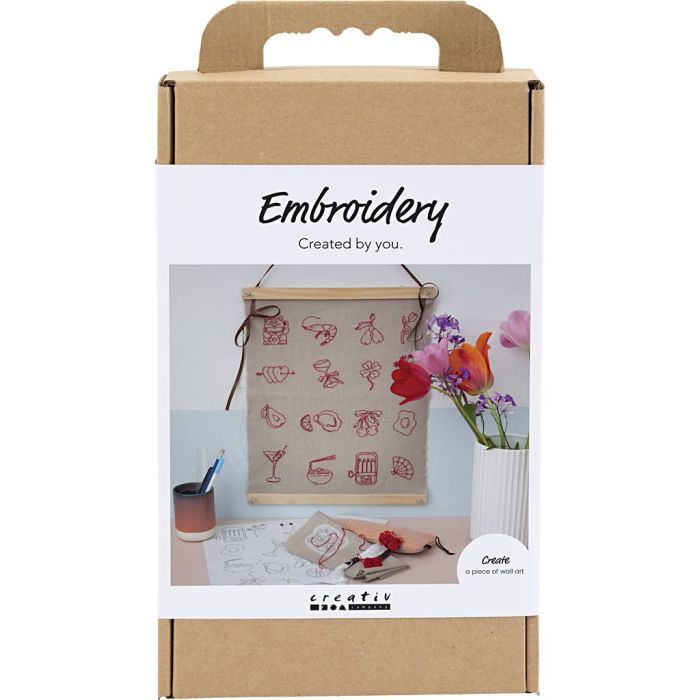 DIY Kit Broderi, hängdekoration, lin, 1 förp.