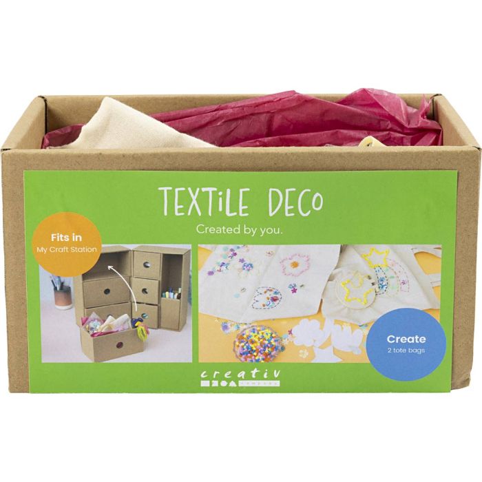 Min Pysselstation Textildekoration, mixade färger, 1 förp.