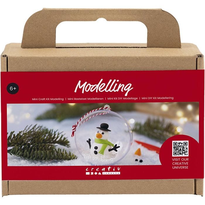 Mini DIY Kit Modellera, Snögubbe, 1 förp.