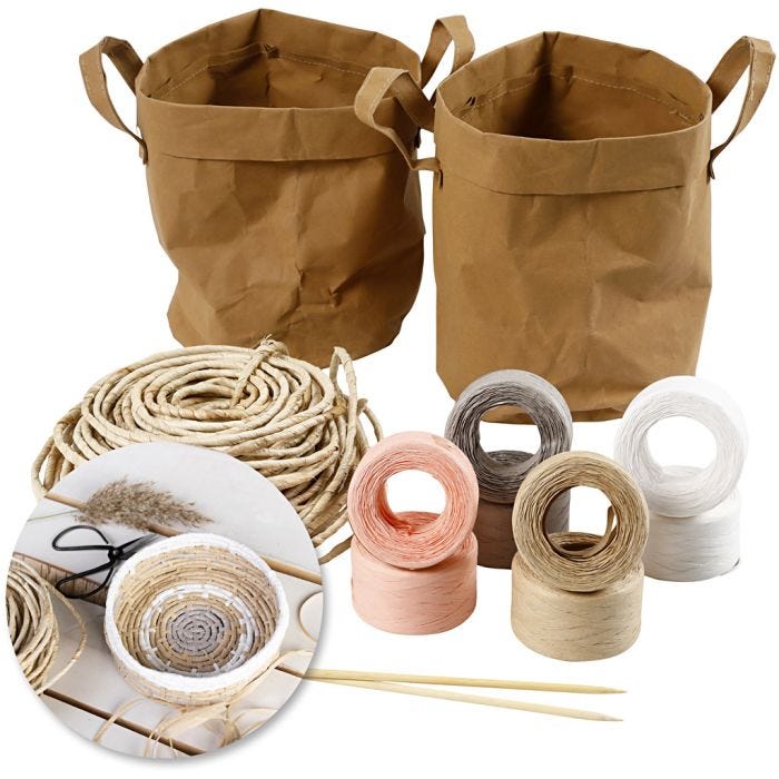 Pysselset - Raffia, 1 set