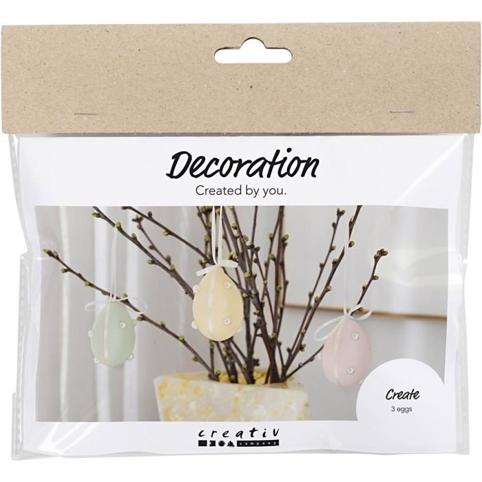 Mini DIY Kit Dekoration, Ägg, pastellfärger, 1 förp.