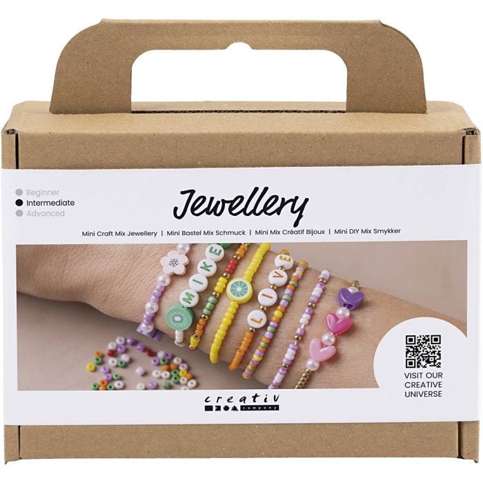 Mini DIY Mix Smycken, Färgstarka armband, 1 förp.
