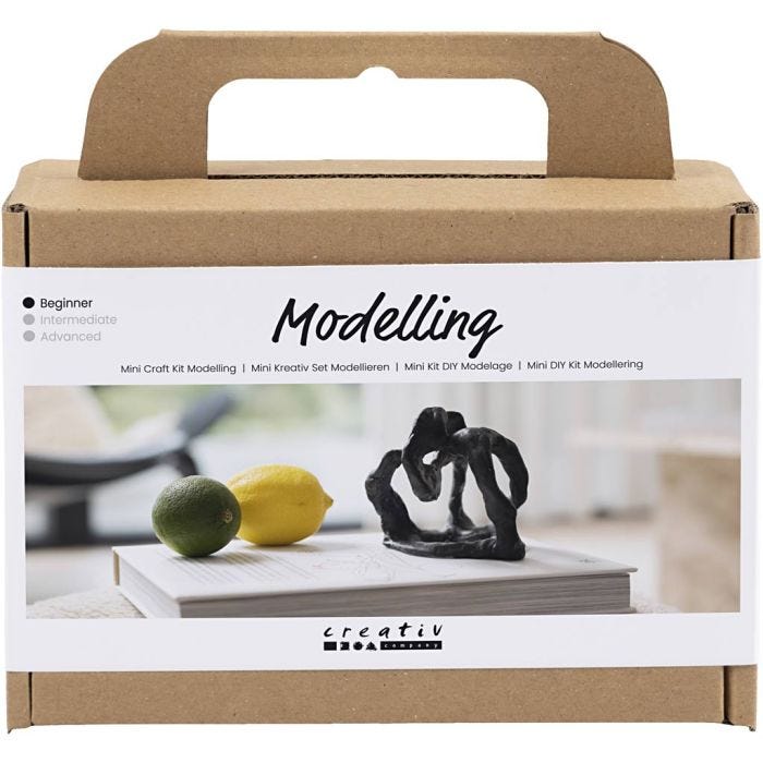 Mini DIY Kit Modellera, Skulptering, svart, 1 förp.