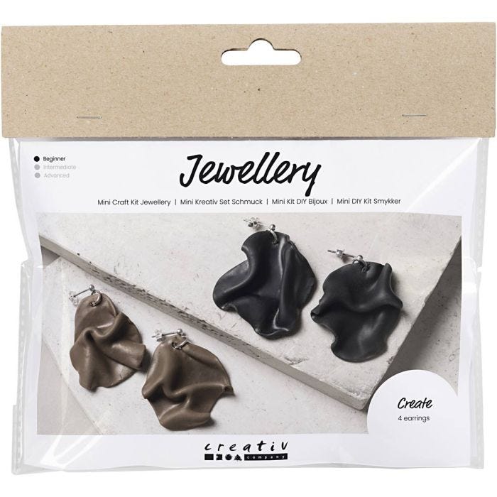 Mini DIY Kit Smycken, Vikta örhängen, 1 förp.