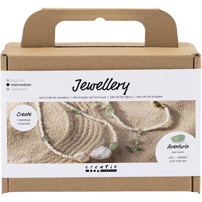 Mini DIY Kit Smycken, Halsband och armband i aventurin, 1 förp.