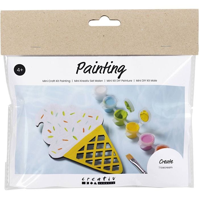 Mini DIY Kit Måla, Glasstrut, mixade färger, 1 förp.