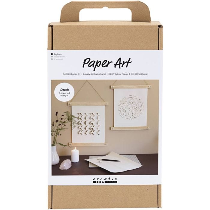 DIY Kit Papperskonst, Papper för upphängängning, off white, 1 förp.