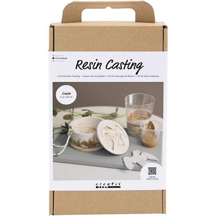 DIY Kit Gjutharts, Burk med lock, beige, off white, 1 förp.