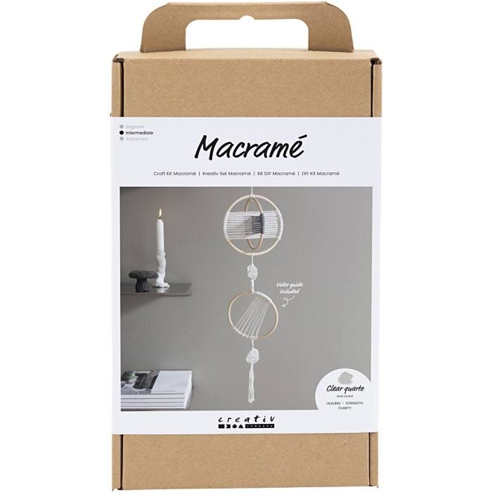 DIY Kit Makramé, Mobil, grå, off white, 1 förp.