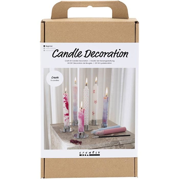 DIY Kit Ljusdekoration, Dekorerade kronljus, vit, 1 förp.