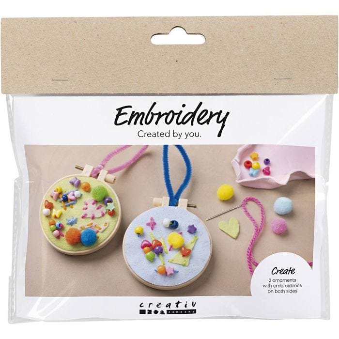 Mini DIY Kit Broderi, Fantasi, 1 förp.