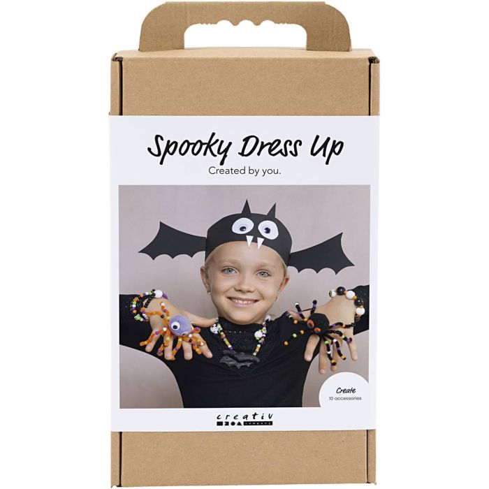 DIY Kit Läskiga Accessoarer, Dräkter och smycken, halloweenfärger, 1 förp.