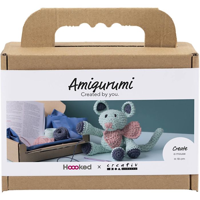 DIY Kit Amigurumi , Mus, mint, 1 förp.