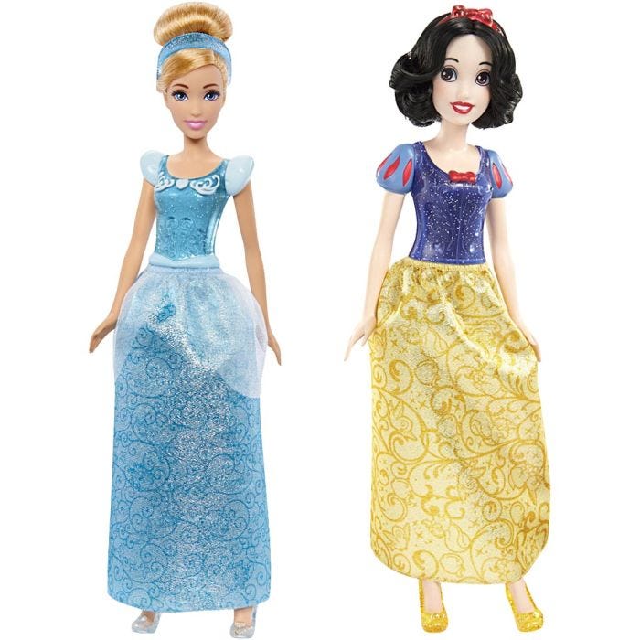 Disney-prinsessa, Askungen och Snövit, H: 30 cm, 1 st./ 1 förp.