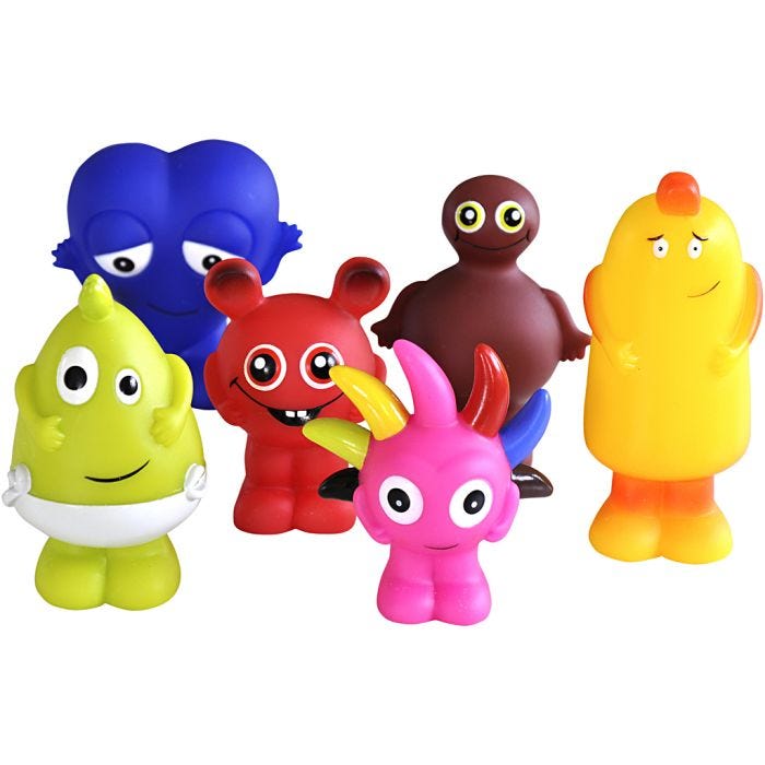 Babblarna Plastfigurer, stl. 7-10 cm, 6 st./ 1 set