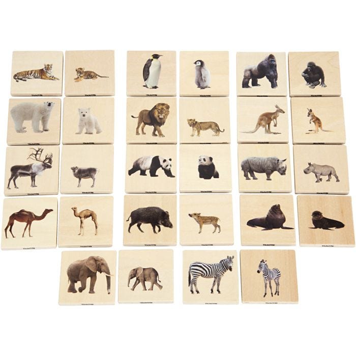 Match Vilda Djur, stl. 7x7 cm, 1 st.
