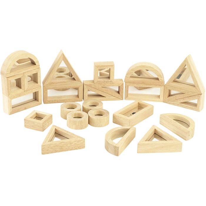 Spegelklossar, stl. 2,5x5x10 cm, 24 st./ 1 förp.