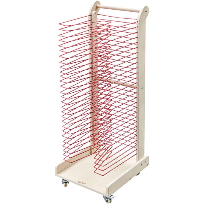 Torkställ med hjul, H: 121,3, L: 40 cm, B: 40 cm, 1 st.