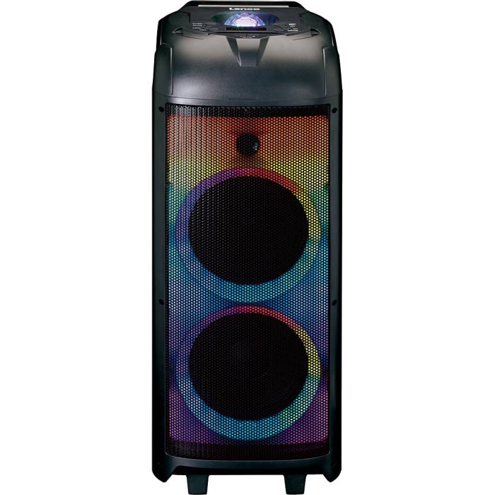 PA-högtalare med LED-lampor och mikrofoner, stl. 30x78x30 cm, 1 st.