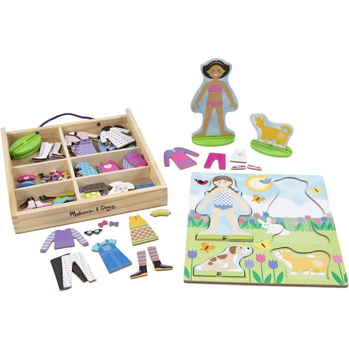 Melissa &amp; Doug Magnetiska trädockor, Bästa vänner , 78 delar/ 1 förp.