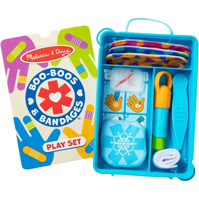 Melissa &amp; Doug Boo-Boos &amp; Bandages lekset, H: 5 cm, L: 21, B: 14 cm, 1 set