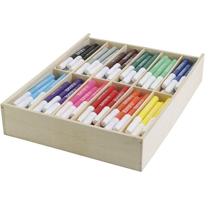 Colortime-pennor, spets 5 mm, mixade färger, 144 st./ 1 förp.