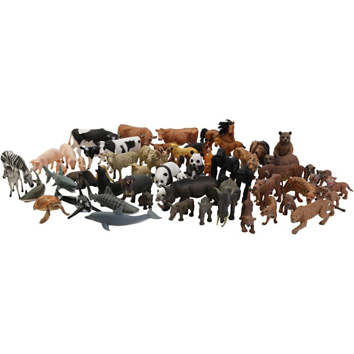 Lekdjur, stl. 4-15 cm, 65 st./ 1 förp.