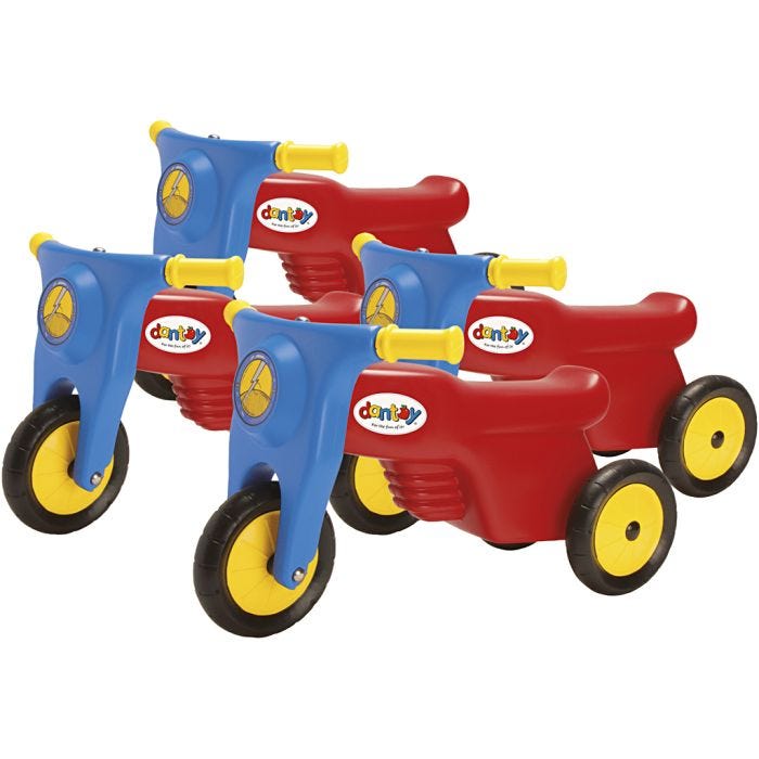 dantoy scooter med gummihjul, 4 st./ 1 förp.