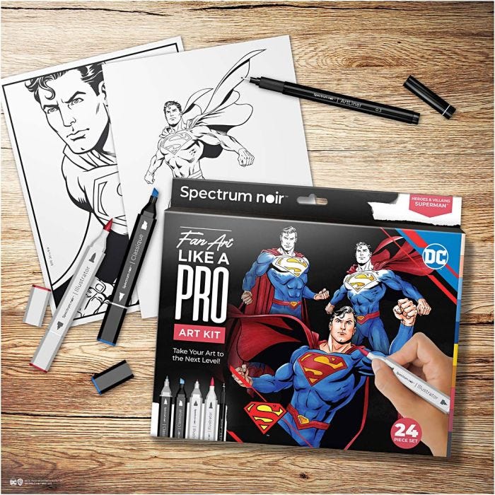 DIY Kit Illustration, Stålmannen, mixade färger, 1 förp.