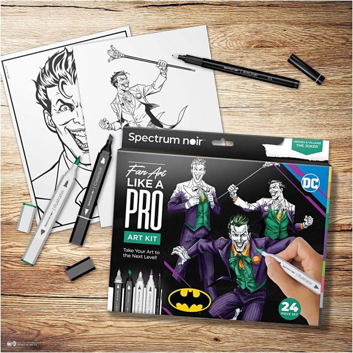 DIY Kit Illustration, Hjältar och skurkar: Joker, mixade färger, 1 förp.