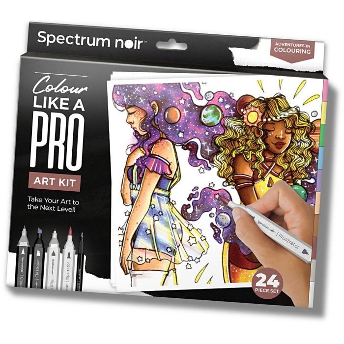 DIY Kit Illustration, Adventurous Colouring, mixade färger, 1 förp.
