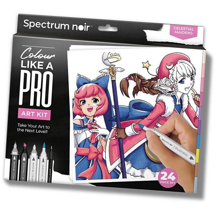 DIY Kit Illustration, Celestial Maidens, mixade färger, 1 förp.