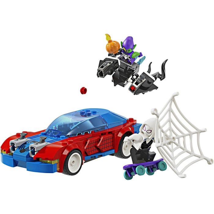 LEGO® Marvel Spider-Mans racerbil &amp; Venom Green Goblin, 227 delar/ 1 förp.