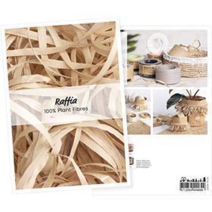 Produktpostkort, Raffia pappersgarn, A5, ark 14,8x21 cm, 1 st.