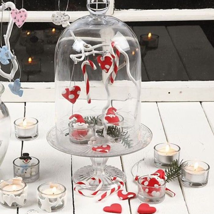 Käpp och hjärtan i Silk Clay