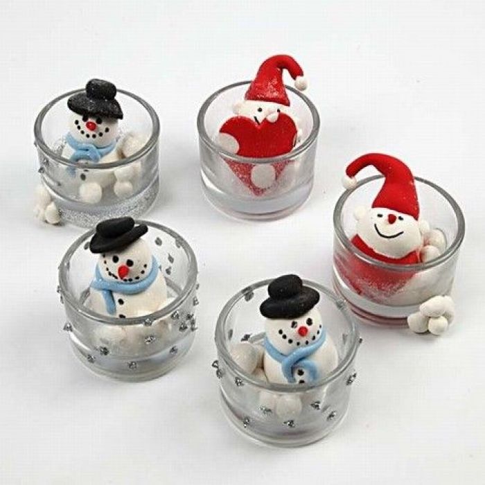 Figurer av Silk Clay i värmeljushållare