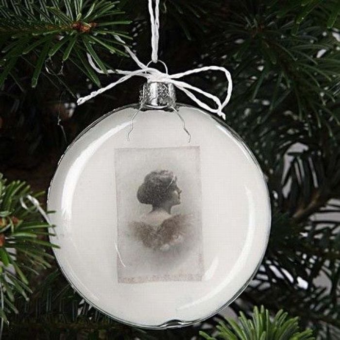 Platta glaskulor med decoupage