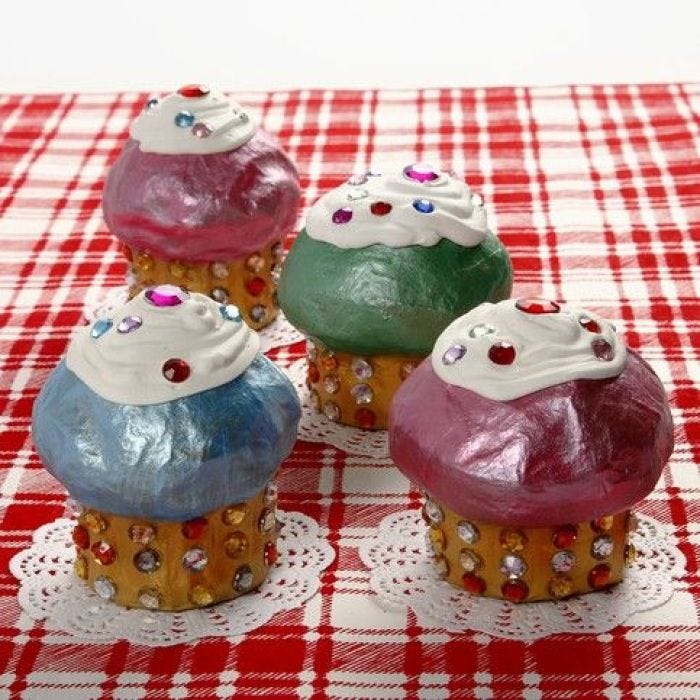 Cupcakes med rhinstenar